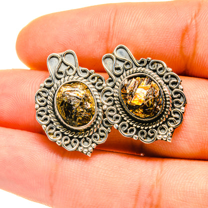 Astrophyllite Earrings handcrafted by Ana Silver Co - EARR418328