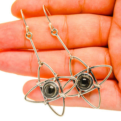 Black Onyx Earrings handcrafted by Ana Silver Co - EARR418334