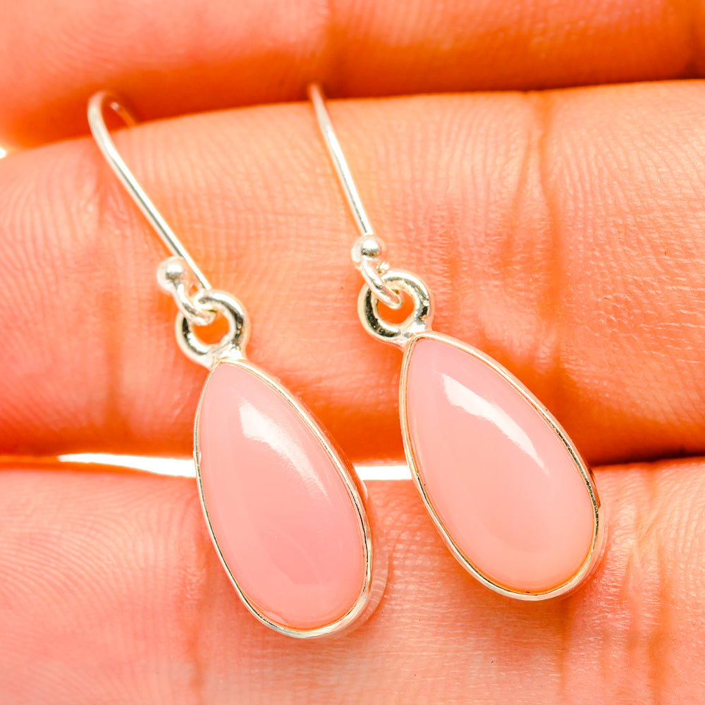 Pink Opal Earrings handcrafted by Ana Silver Co - EARR418335