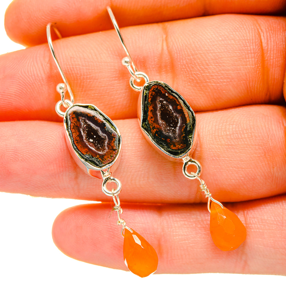 Geode Slice Earrings handcrafted by Ana Silver Co - EARR418340