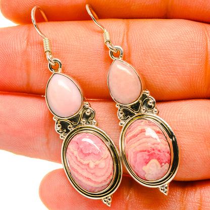 Rhodochrosite Earrings handcrafted by Ana Silver Co - EARR418349