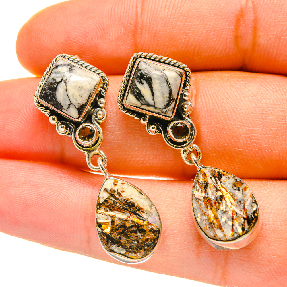 Pinolith Jasper Earrings handcrafted by Ana Silver Co - EARR418354