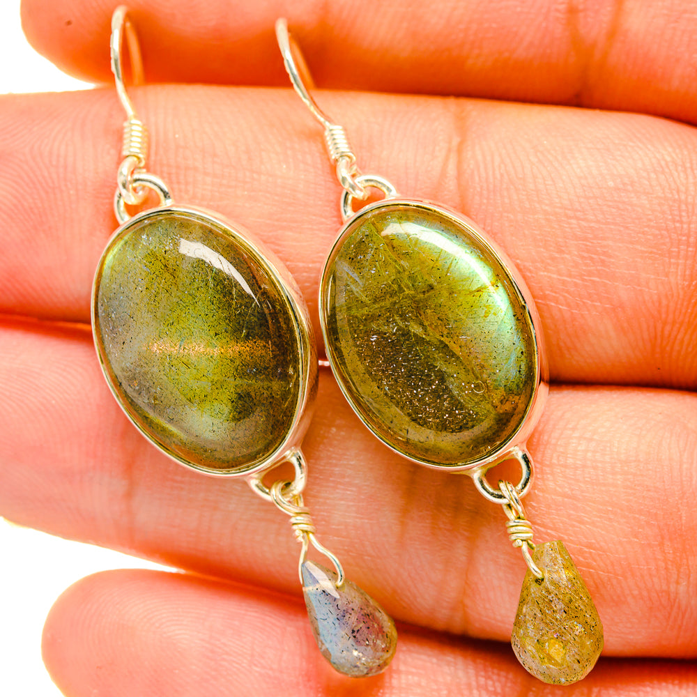 Labradorite Earrings handcrafted by Ana Silver Co - EARR418358