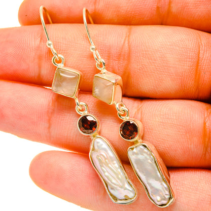 Mother Of Pearl Earrings handcrafted by Ana Silver Co - EARR418359