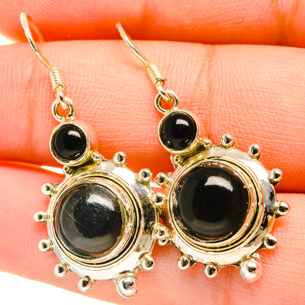 Black Onyx Earrings handcrafted by Ana Silver Co - EARR418366