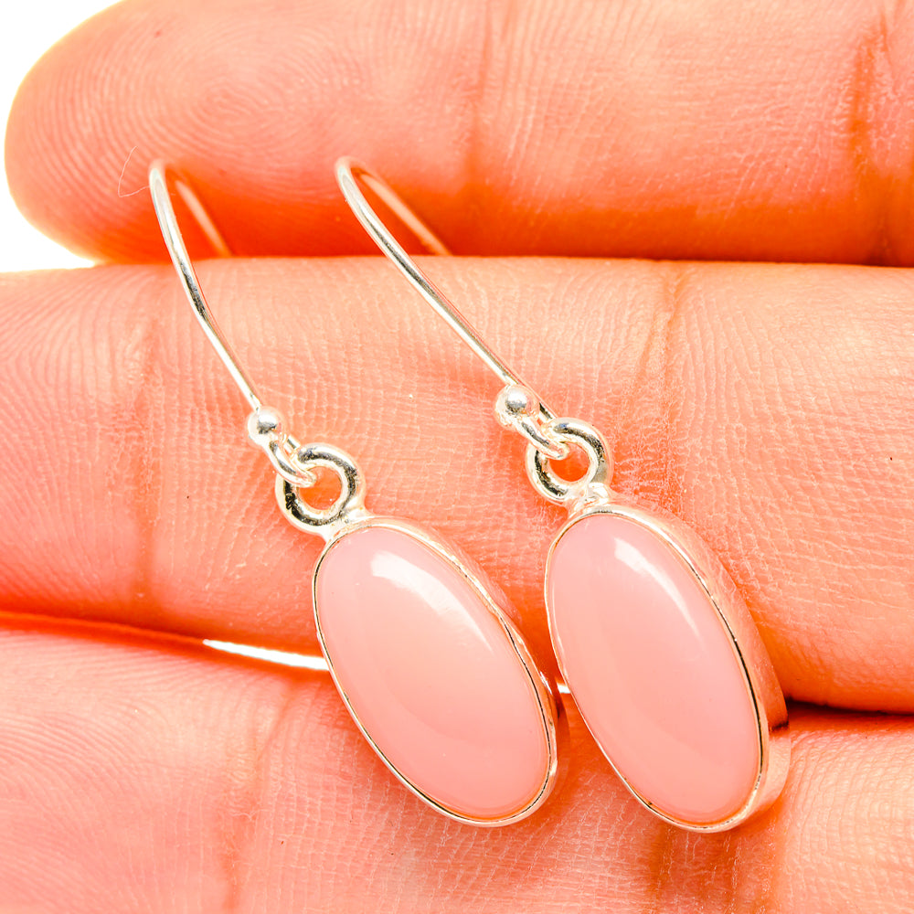 Pink Opal Earrings handcrafted by Ana Silver Co - EARR418372