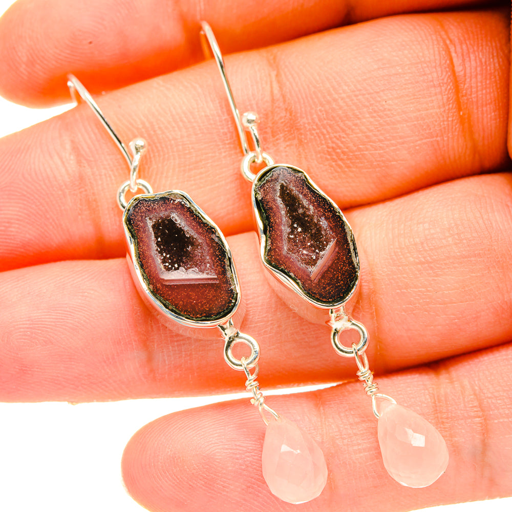 Coconut Geode Druzy Earrings handcrafted by Ana Silver Co - EARR418373