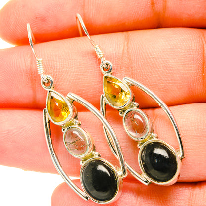 Black Onyx Earrings handcrafted by Ana Silver Co - EARR418376