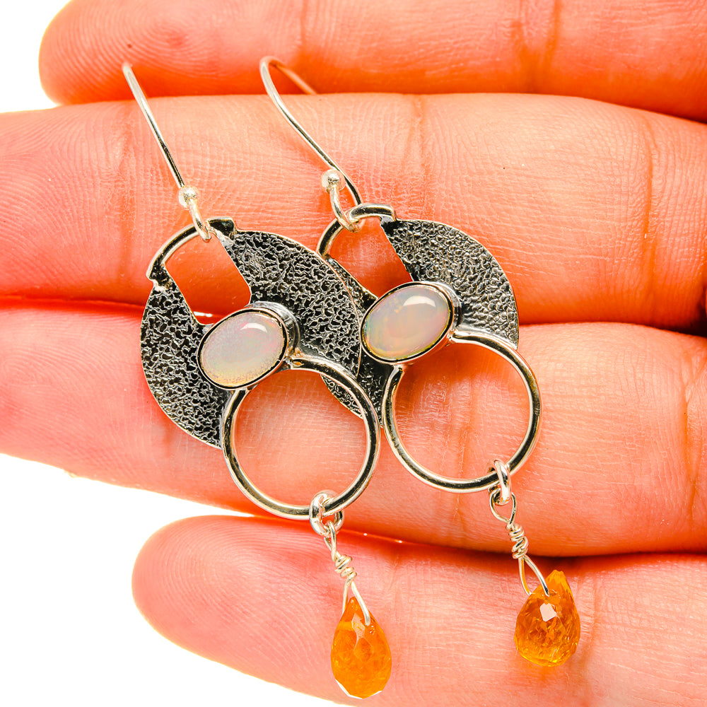 Ethiopian Opal Earrings handcrafted by Ana Silver Co - EARR418377