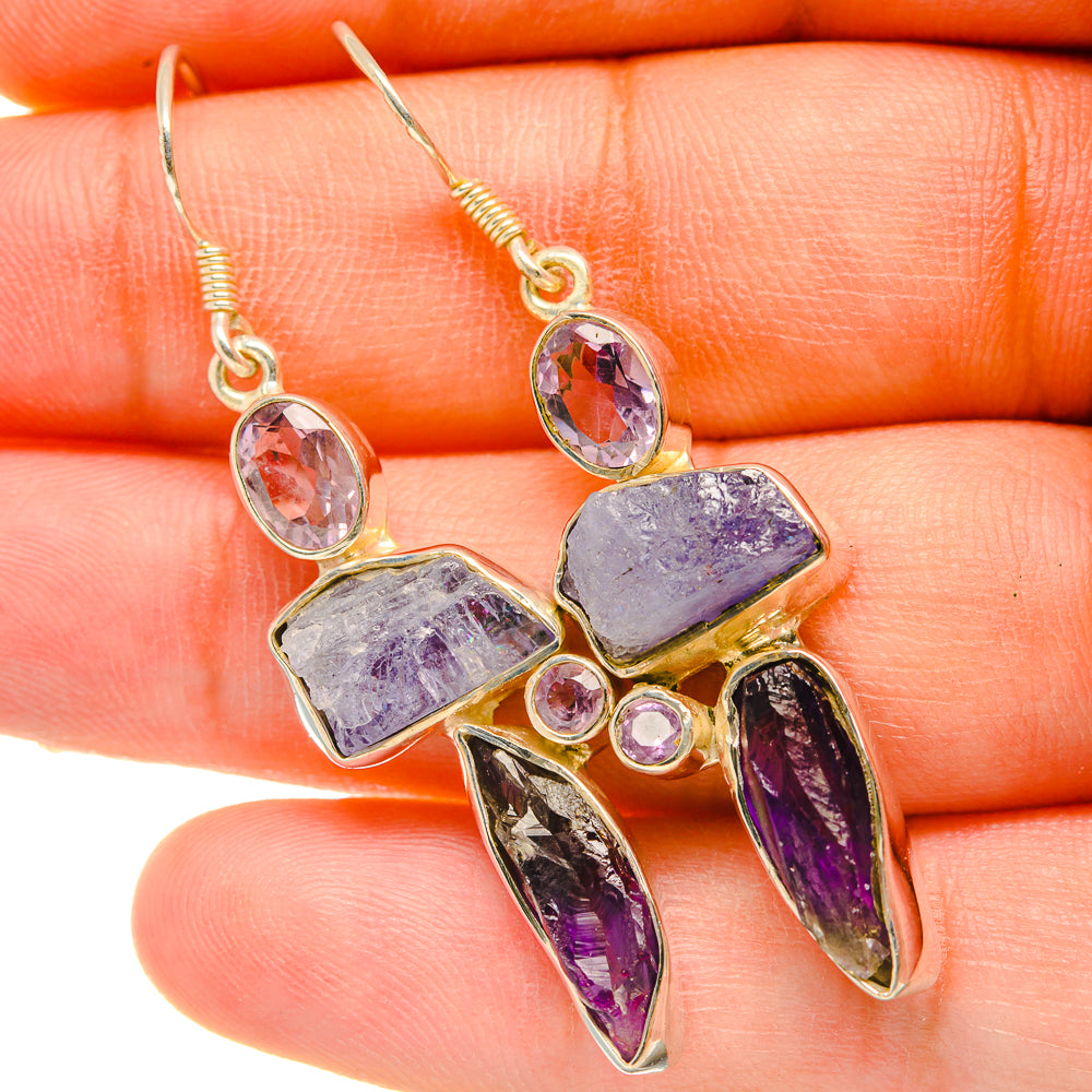 Tanzanite Earrings handcrafted by Ana Silver Co - EARR418390