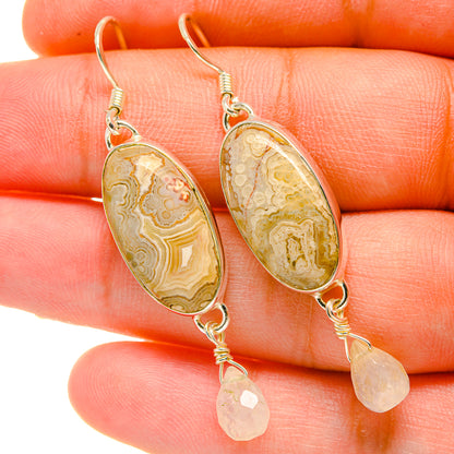 Laguna Lace Agate Earrings handcrafted by Ana Silver Co - EARR418412