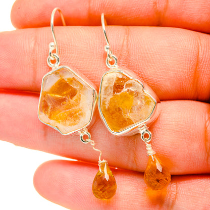 Citrine Earrings handcrafted by Ana Silver Co - EARR418417