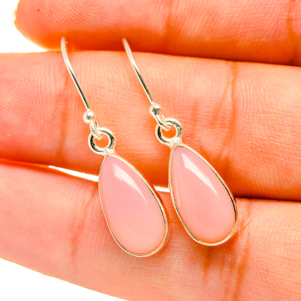 Rose Quartz Earrings handcrafted by Ana Silver Co - EARR418436