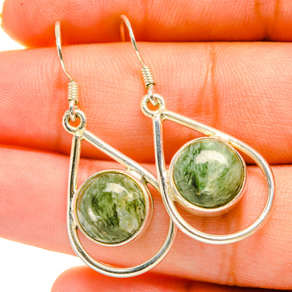 Seraphinite Earrings handcrafted by Ana Silver Co - EARR418443