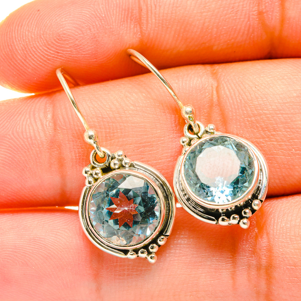 Blue Topaz Earrings handcrafted by Ana Silver Co - EARR418458