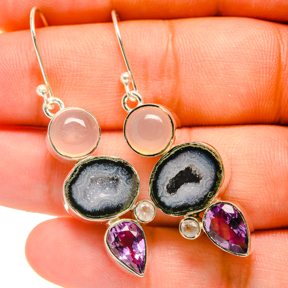 Coconut Geode Druzy Earrings handcrafted by Ana Silver Co - EARR418460