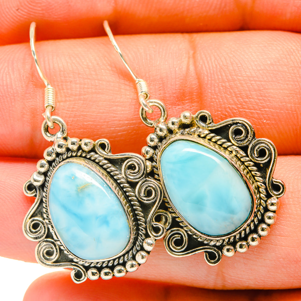Larimar Earrings handcrafted by Ana Silver Co - EARR418468