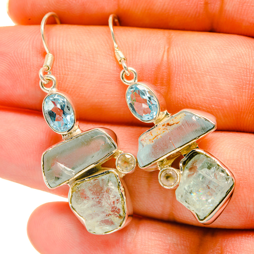 Aquamarine Earrings handcrafted by Ana Silver Co - EARR418479