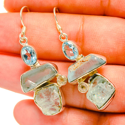 Aquamarine Earrings handcrafted by Ana Silver Co - EARR418479