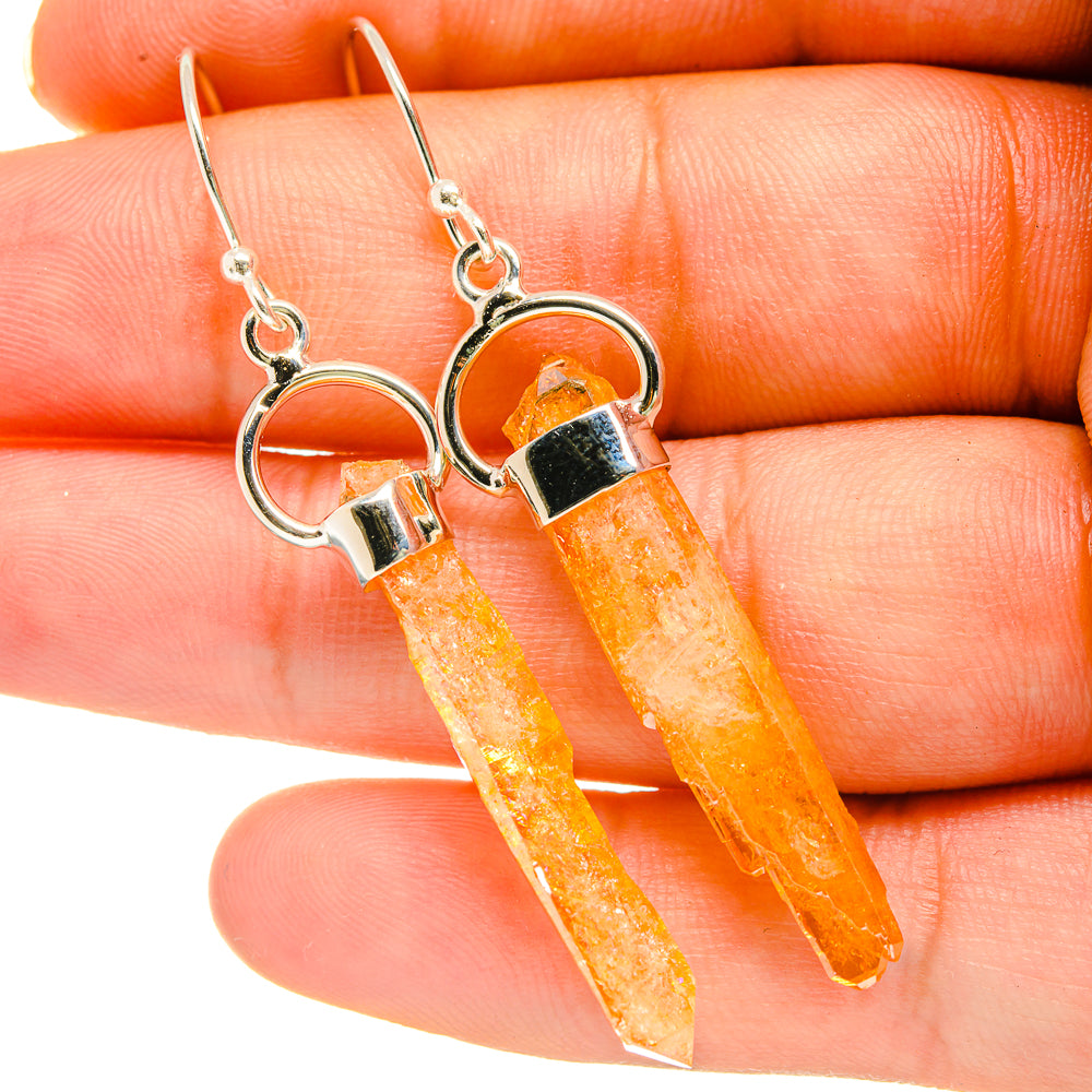 Citrine Earrings handcrafted by Ana Silver Co - EARR418499