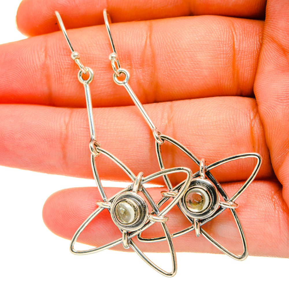 Rainbow Moonstone Earrings handcrafted by Ana Silver Co - EARR418508