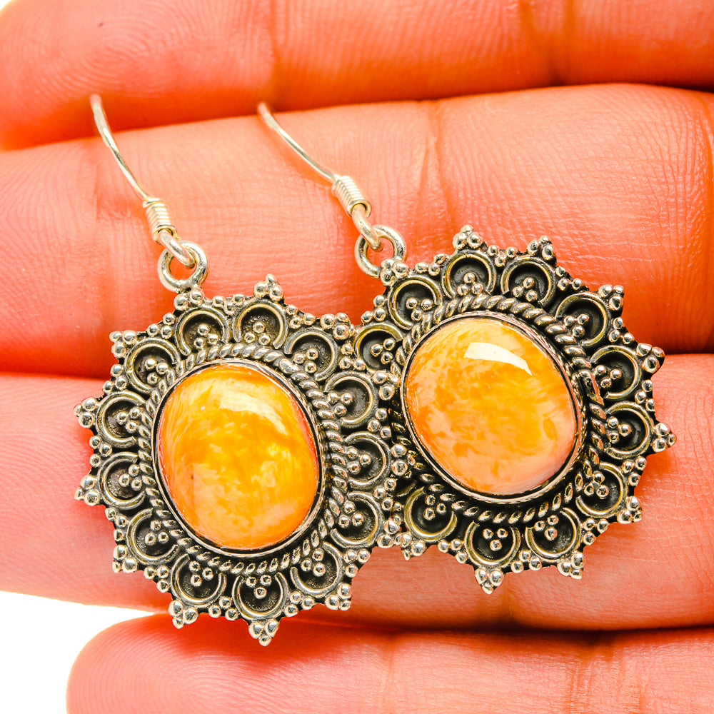 Plume Agate Earrings handcrafted by Ana Silver Co - EARR418521