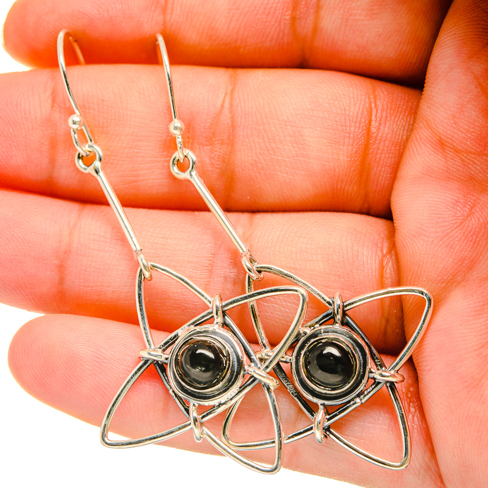 Black Onyx Earrings handcrafted by Ana Silver Co - EARR418522