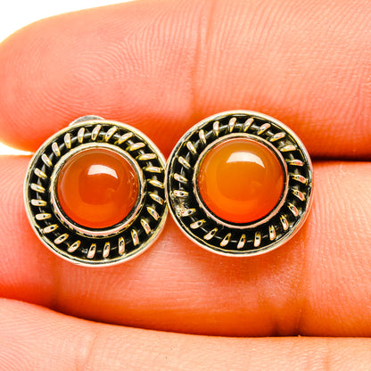 Carnelian Earrings handcrafted by Ana Silver Co - EARR418526