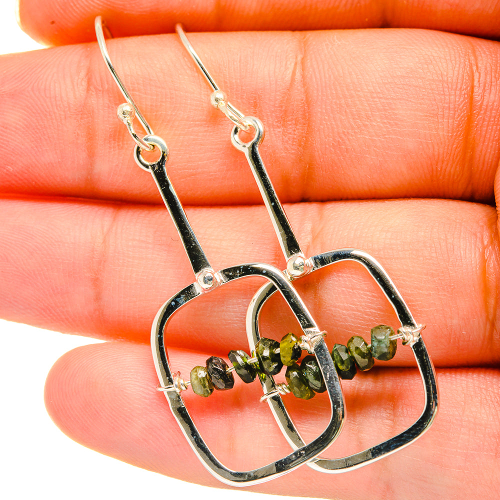 Green Tourmaline Earrings handcrafted by Ana Silver Co - EARR418534