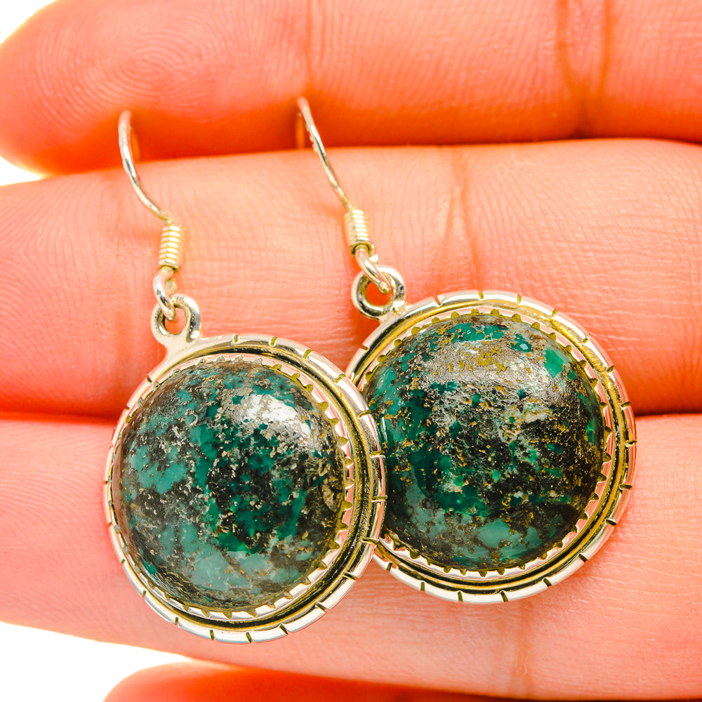 Shattuckite Earrings handcrafted by Ana Silver Co - EARR418535