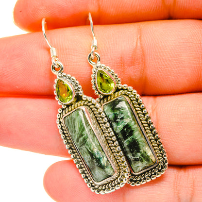 Seraphinite Earrings handcrafted by Ana Silver Co - EARR418538