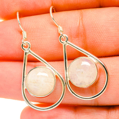 Rainbow Moonstone Earrings handcrafted by Ana Silver Co - EARR418544