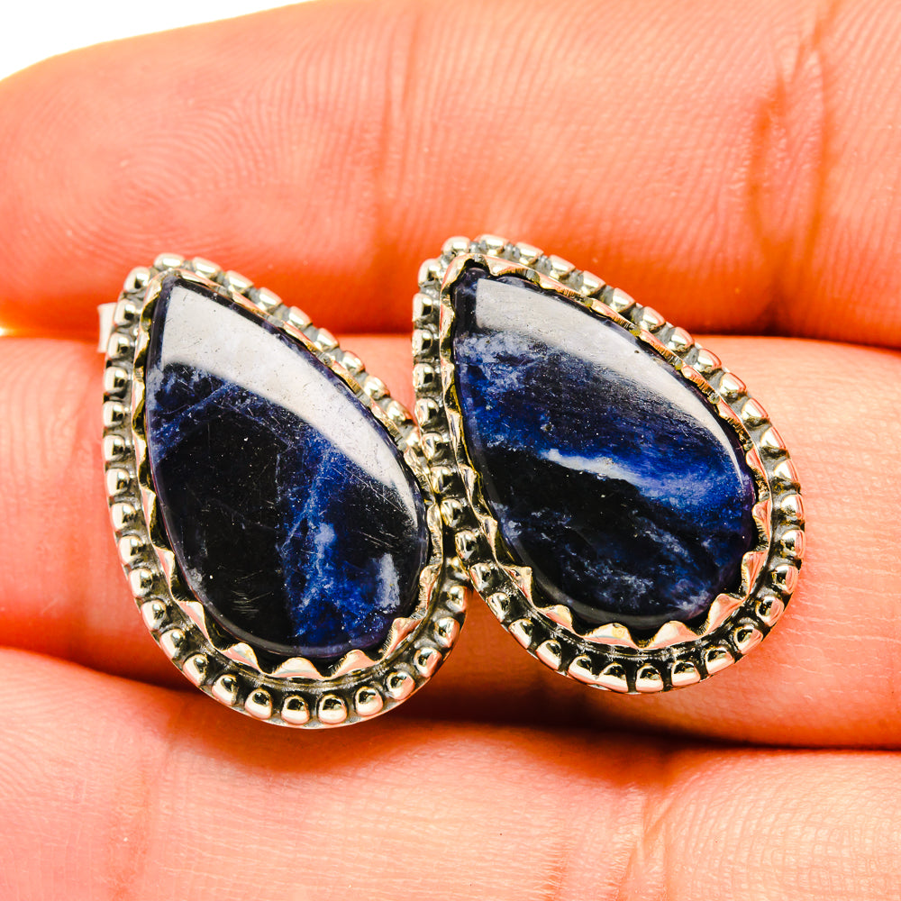 Sodalite Earrings handcrafted by Ana Silver Co - EARR418545