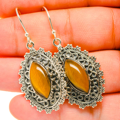 Tiger Eye Earrings handcrafted by Ana Silver Co - EARR418547