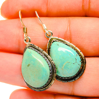 Tibetan Turquoise Earrings handcrafted by Ana Silver Co - EARR418548