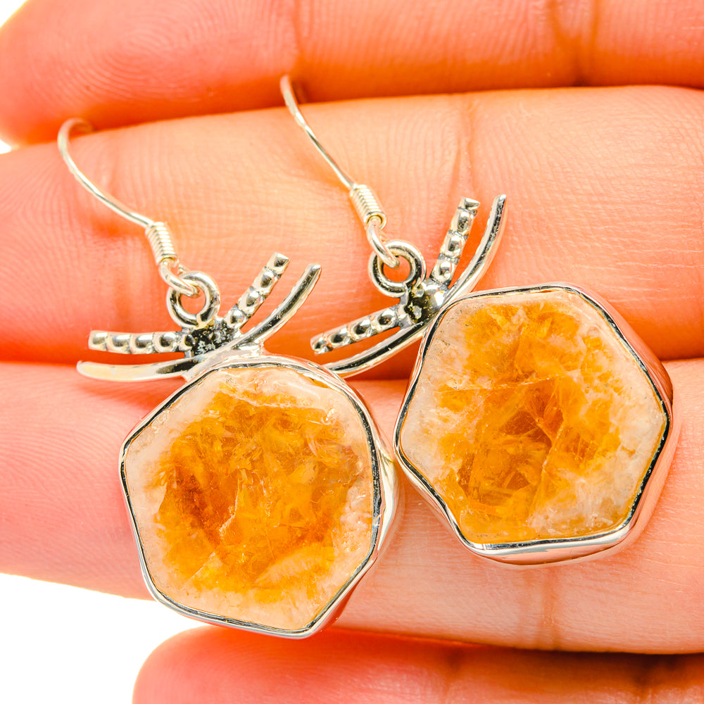 Citrine Earrings handcrafted by Ana Silver Co - EARR418552