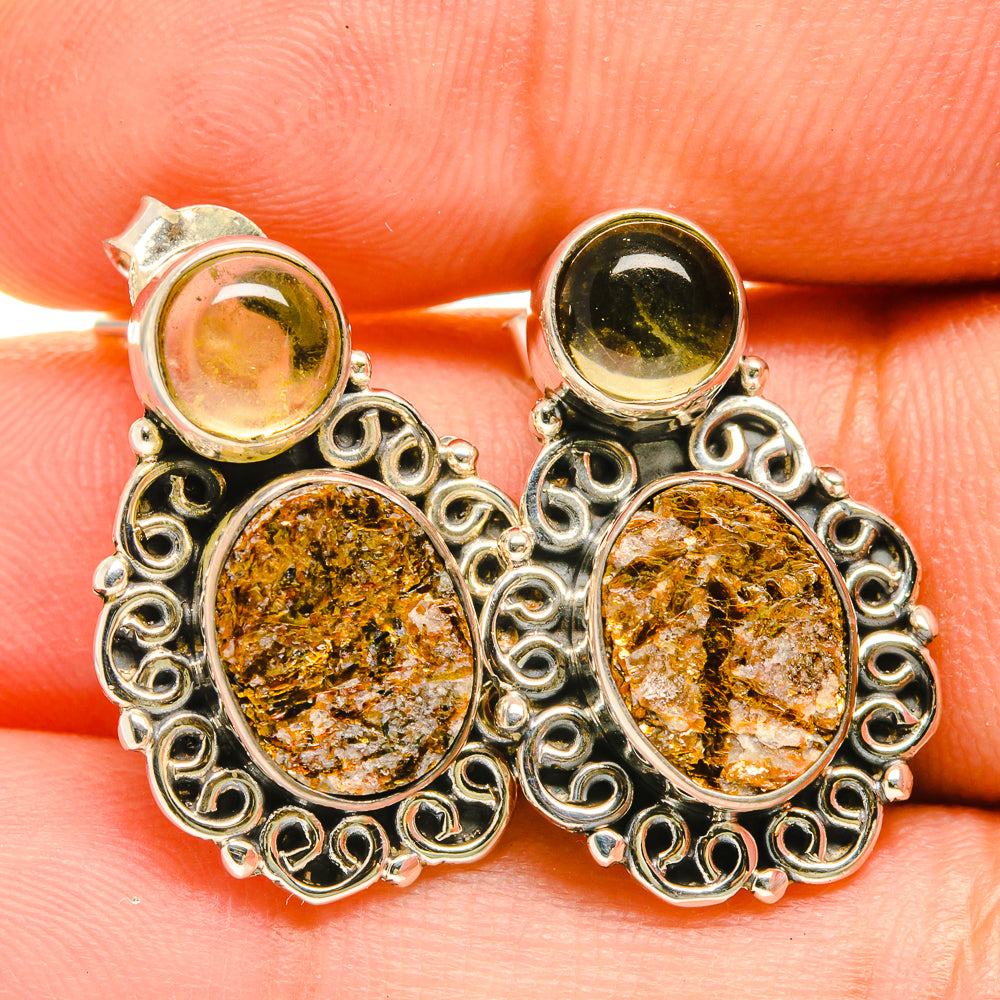 Astrophyllite Earrings handcrafted by Ana Silver Co - EARR418556