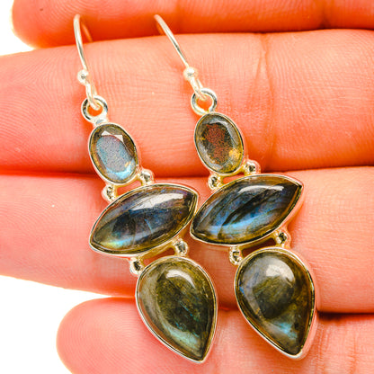 Labradorite Earrings handcrafted by Ana Silver Co - EARR418558