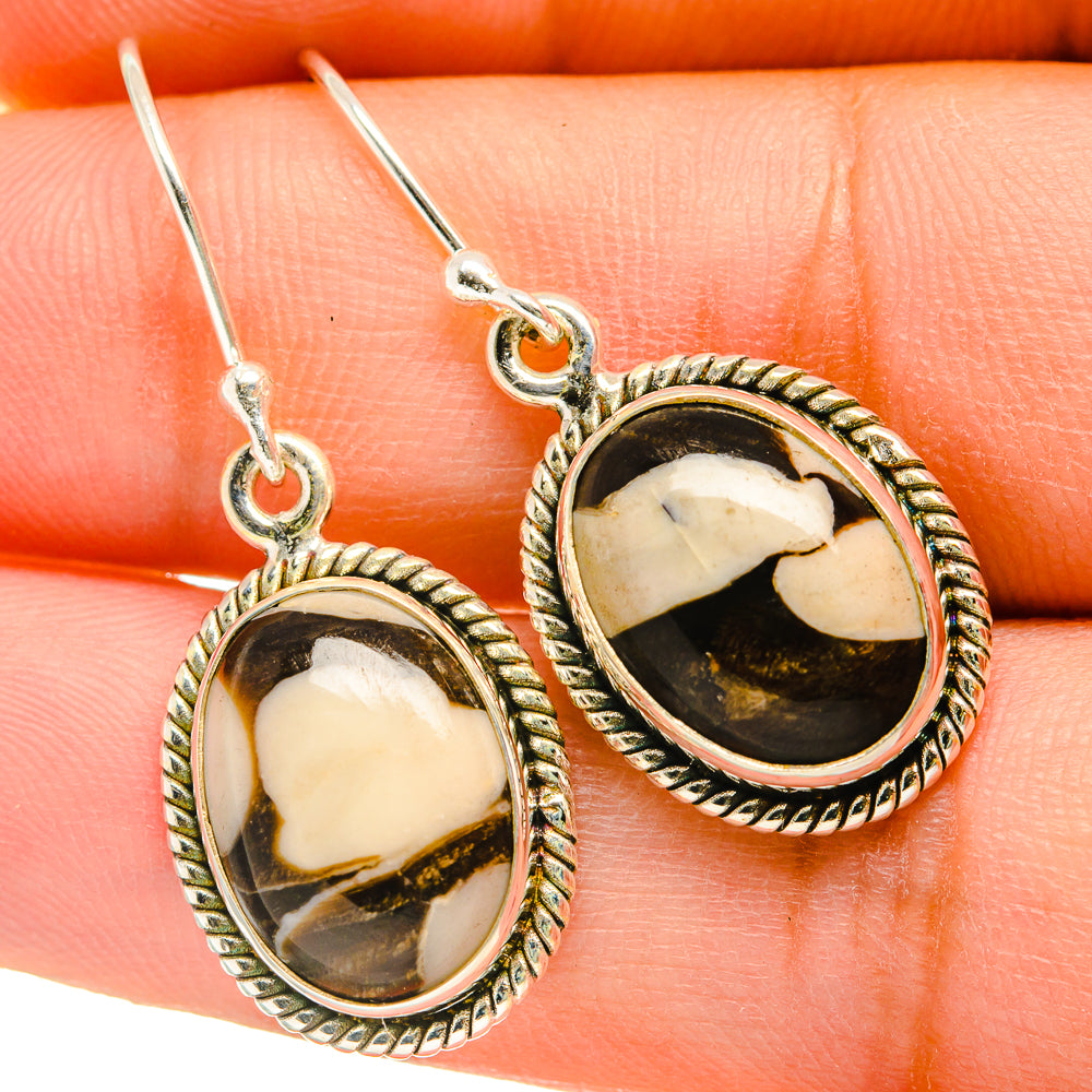 Peanut Wood Jasper Earrings handcrafted by Ana Silver Co - EARR418568