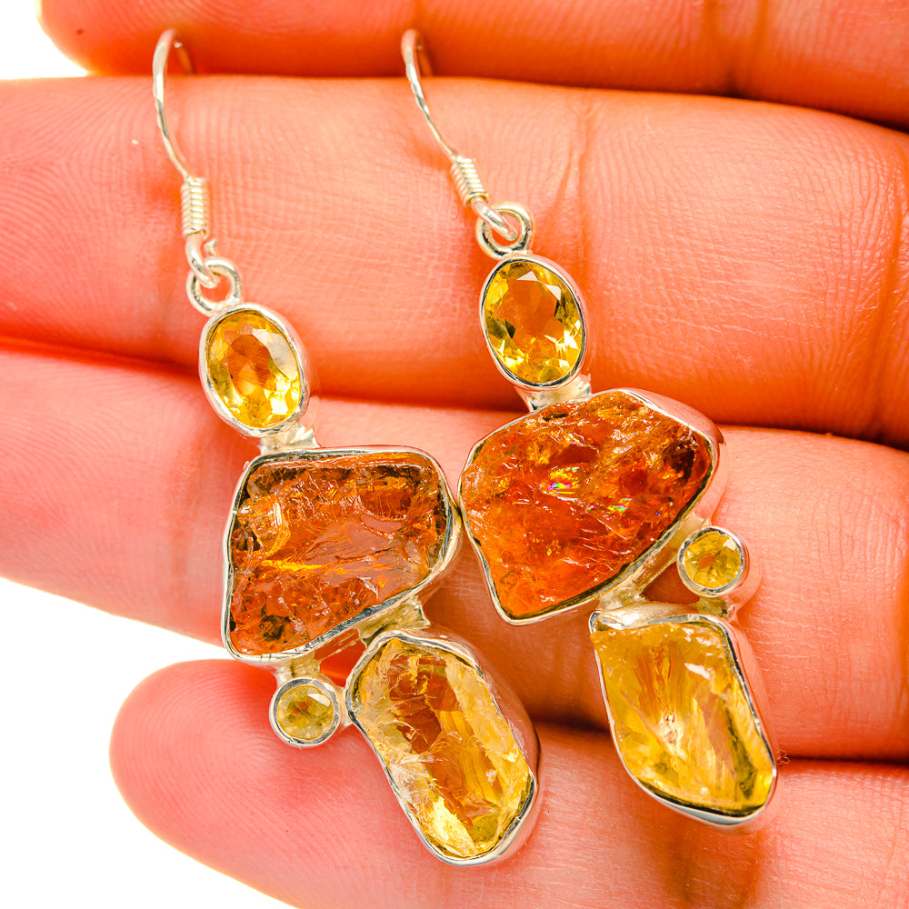 Citrine Earrings handcrafted by Ana Silver Co - EARR418577