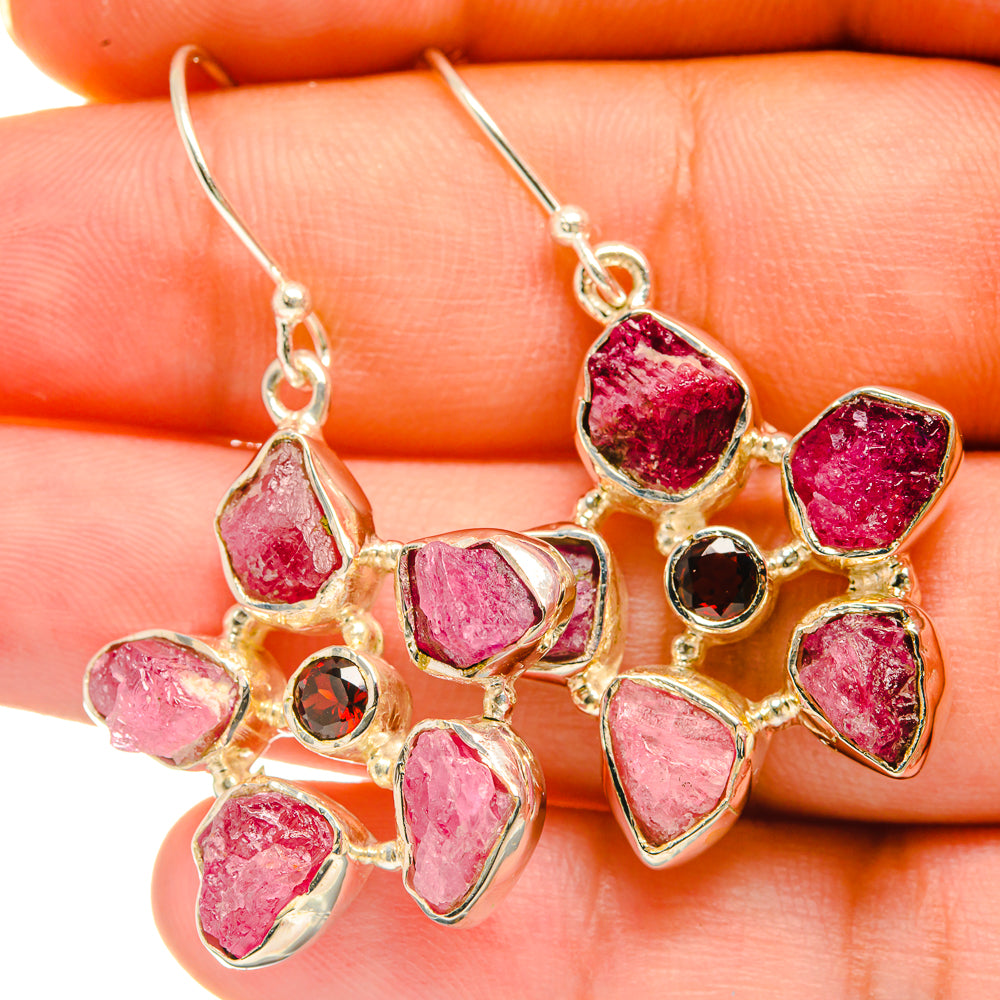 Pink Tourmaline Earrings handcrafted by Ana Silver Co - EARR418578
