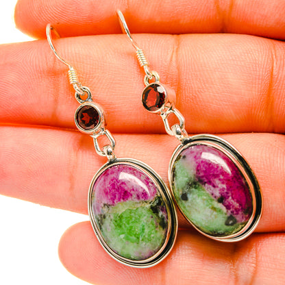 Ruby Zoisite Earrings handcrafted by Ana Silver Co - EARR418591
