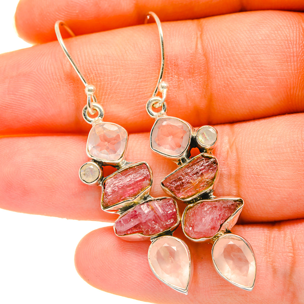 Pink Tourmaline Earrings handcrafted by Ana Silver Co - EARR418592