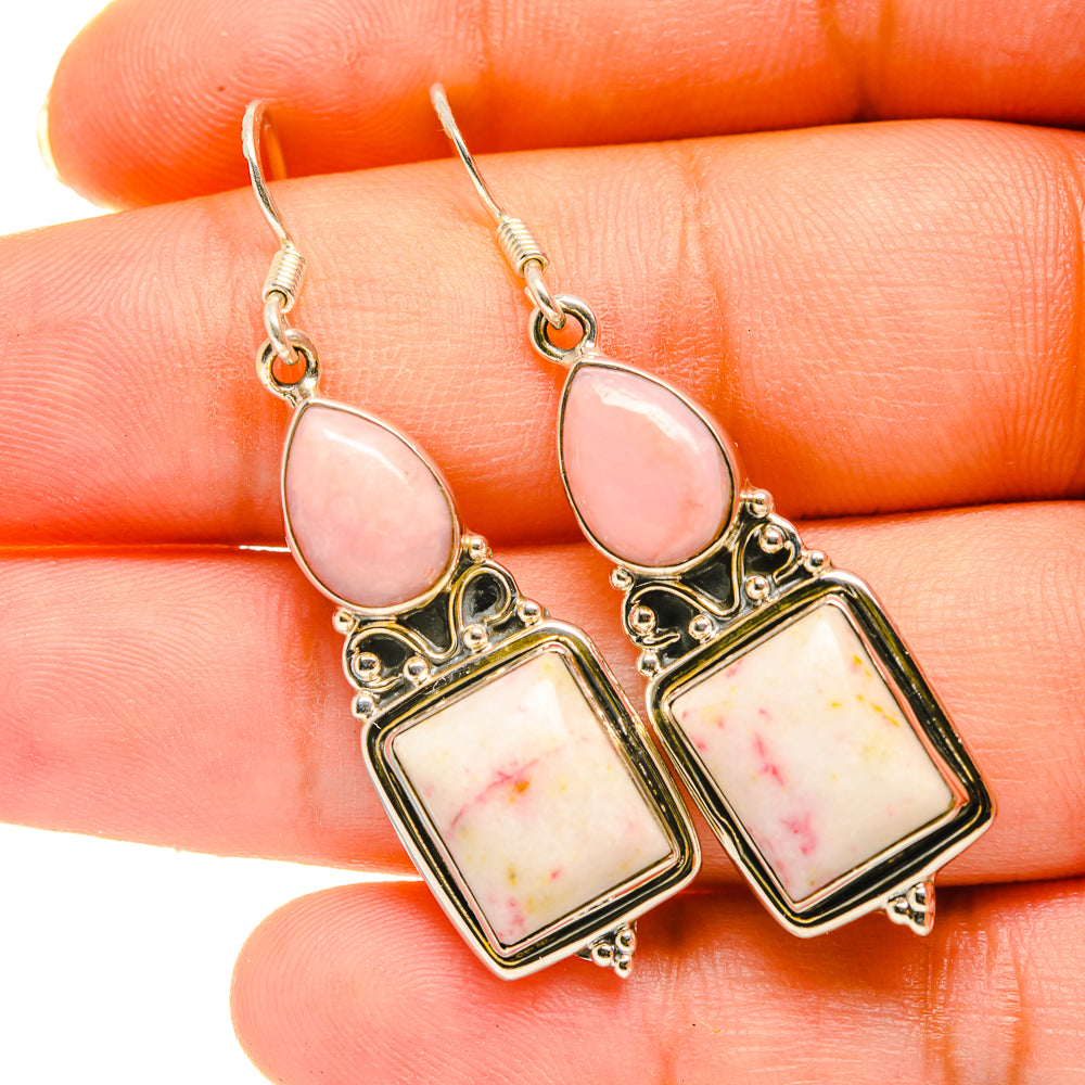Thulite Earrings handcrafted by Ana Silver Co - EARR418595