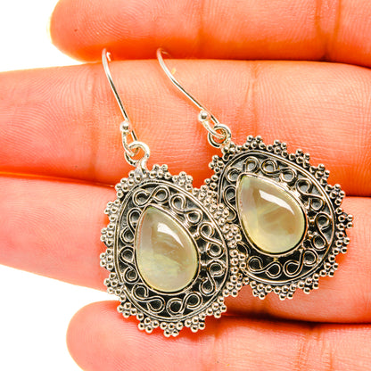 Rainbow Moonstone Earrings handcrafted by Ana Silver Co - EARR418596