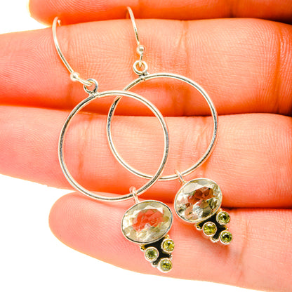 Green Amethyst Earrings handcrafted by Ana Silver Co - EARR418603
