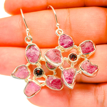Pink Tourmaline Earrings handcrafted by Ana Silver Co - EARR418604