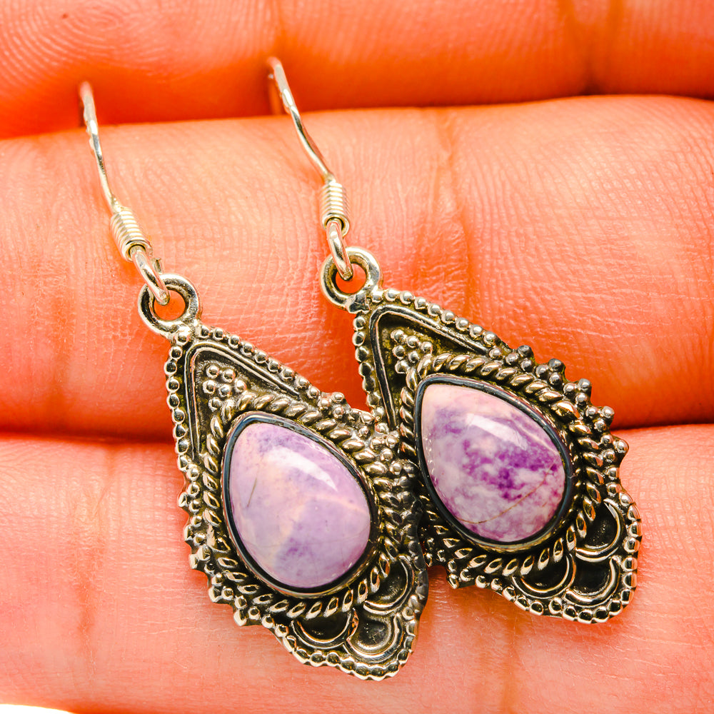 Charoite Earrings handcrafted by Ana Silver Co - EARR418612