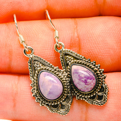 Charoite Earrings handcrafted by Ana Silver Co - EARR418612