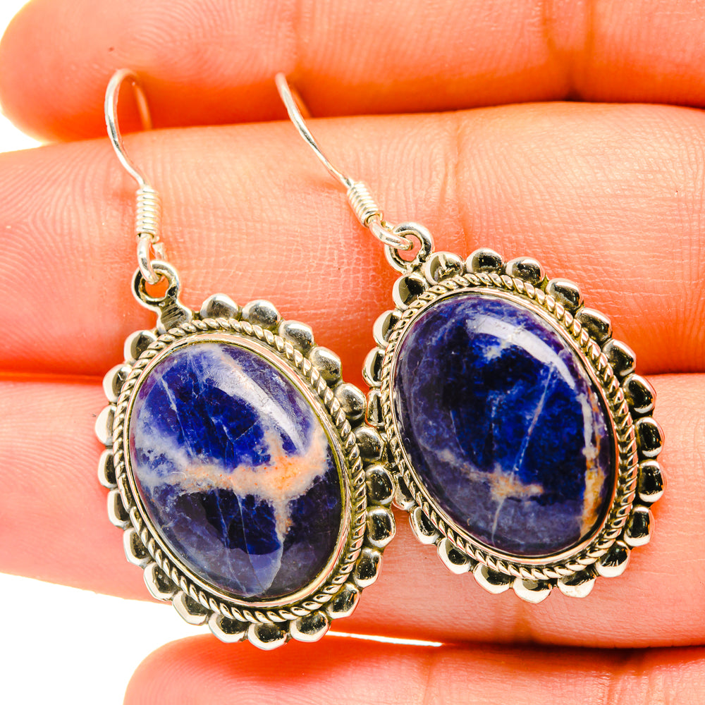 Sodalite Earrings handcrafted by Ana Silver Co - EARR418617